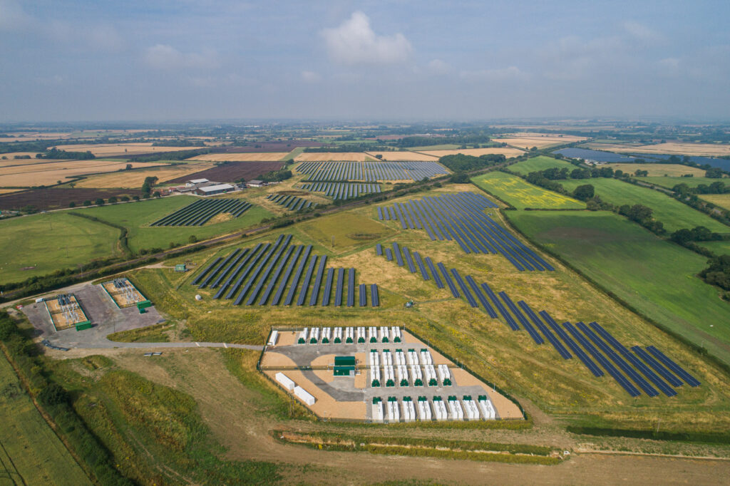Drone shot of Bumpers Battery Energy Storage System