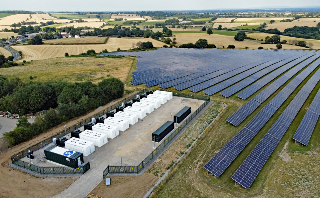 Skeeby Battery Energy Storage System drone shot
